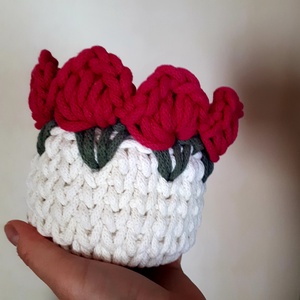 Mini virágos tárolókosár -  - Meska.hu