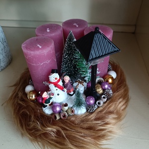 Télapós adventi koszorú - karácsony - adventi díszek - adventi koszorú - Meska.hu