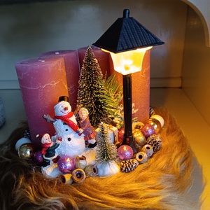 Télapós adventi koszorú - Meska.hu