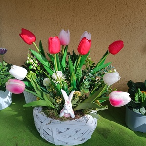 Tavaszi, húsvéti asztaldísz - otthon & lakás - dekoráció - asztal és polc dekoráció - asztaldísz - Meska.hu