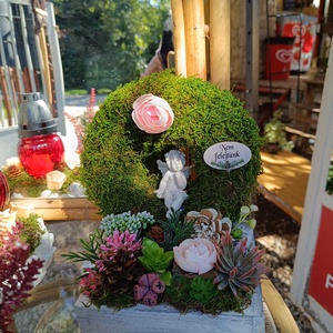 Angyalkás sírdísz - otthon & életmód - vallás - temetkezési tárgy - sírdísz, kegyeleti dísz - Meska.hu