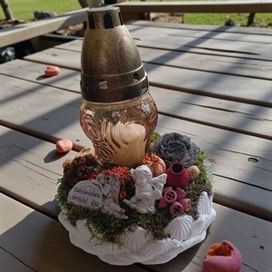 Angyalkás sírdísz - Meska.hu Angyalkás sírdísz - Meska.hu