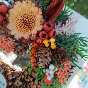 Toboz koszorú sírdísz - otthon & életmód - vallás - temetkezési tárgy - sírkoszorú, kegyeleti koszorú - Meska.hu