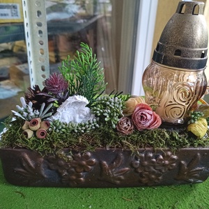 Angyalkás kegyeleti sírdísz - Meska.hu