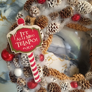 Karácsonyi kopogtató - karácsony - karácsonyi lakásdekoráció - karácsonyi ajtódíszek - Meska.hu