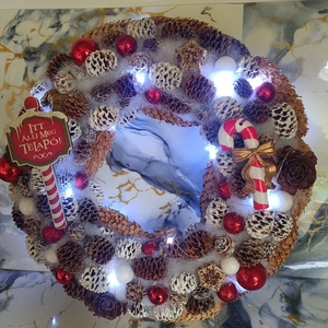 Karácsonyi kopogtató, Karácsony, Karácsonyi lakásdekoráció, Karácsonyi ajtódíszek, Mindenmás, Virágkötés, MESKA