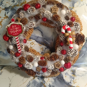 Karácsonyi kopogtató - karácsony - karácsonyi lakásdekoráció - karácsonyi ajtódíszek - Meska.hu