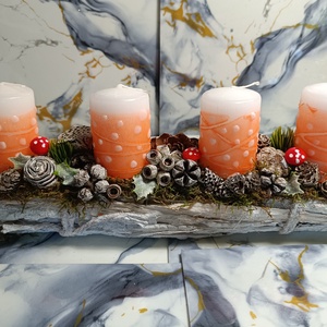 Pöttyös adventi koszorú - karácsony - adventi díszek - adventi koszorú - Meska.hu