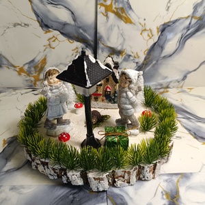 Korcsolyázós asztaldísz - karácsony - adventi díszek - adventi asztaldísz - Meska.hu