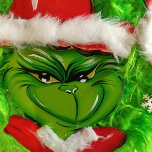 Grincs karácsonyi ajtókopogtató - Meska.hu