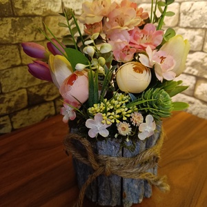 Bogis tavaszi asztaldísz, Otthon & Életmód, Dekoráció, Asztal és polc dekoráció, Asztaldísz, Mindenmás, Virágkötés, MESKA