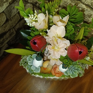 Tavaszi asztaldekoráció - otthon & életmód - dekoráció - asztal és polc dekoráció - asztaldísz - Meska.hu