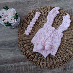 Horgolt kislány pelustartó újszülött fotózásra - ruha & divat - gyerekruha - Meska.hu