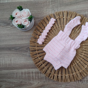 Horgolt kislány pelustartó újszülött fotózásra - ruha & divat - gyerekruha - Meska.hu