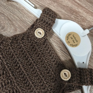 Horgolt kantáros nadrág  - baba - mama - babafotózás - szett újszülött fotózásra - Meska.hu