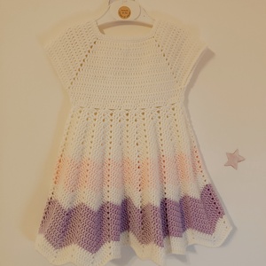 Horgolt kislány ruha - Meska.hu