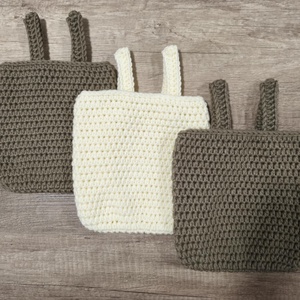 Horgolt pelenkatartó kiságyra - baba - mama - pelenkázó, babafürdető kellékek - pelenkatároló (kosár, fali) - Meska.hu