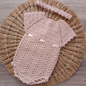 Horgolt body újszülött fotózásra , Baba - mama, Babafotózás, Szett újszülött fotózásra, Horgolás, MESKA