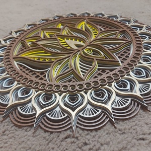 3D lótusz mandala  - otthon & életmód - dekoráció - fali és függő dekoráció - girland, zászlófűzér - Meska.hu