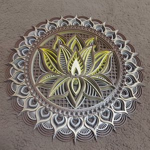 3D lótusz mandala  - otthon & életmód - dekoráció - fali és függő dekoráció - girland, zászlófűzér - Meska.hu