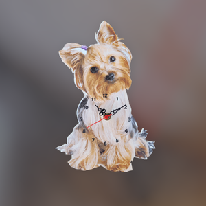 Yorkie fali óra , Otthon & Életmód, Dekoráció, Fali és függő dekoráció, Falióra & óra, Famegmunkálás, MESKA