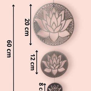 Lótuszvirag 3 db-os függő dísz  - otthon & lakás - dekoráció - fali és függő dekoráció - falra akasztható dekor - Meska.hu