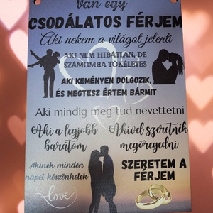 Ajándék tábla férjnek, Otthon & Életmód, Dekoráció, Fali és függő dekoráció, Falra akasztható dekor, Famegmunkálás, MESKA