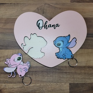 Stitch fali kulcstartó , Otthon & Életmód, Dekoráció, Fali és függő dekoráció, Fali kulcstartó, Famegmunkálás, Mindenmás, MESKA