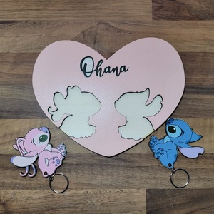 Stitch fali kulcstartó  - otthon & életmód - dekoráció - fali és függő dekoráció - fali kulcstartó - Meska.hu