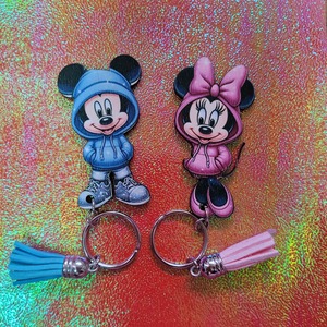 Mickey és minnie páros Kulcstartó, Táska & Tok, Kulcstartó & Táskadísz, Kulcstartó, Famegmunkálás, Mindenmás, MESKA