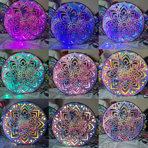Mandala mintás led lámpa  - otthon & életmód - lámpa - állólámpa - Meska.hu