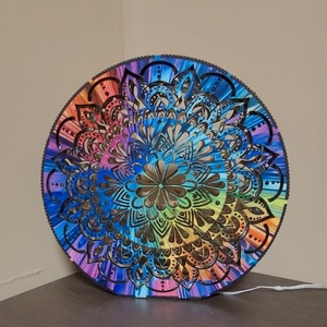 Mandala mintás szivárványos led lámpa  - otthon & életmód - lámpa - asztali lámpa - Meska.hu