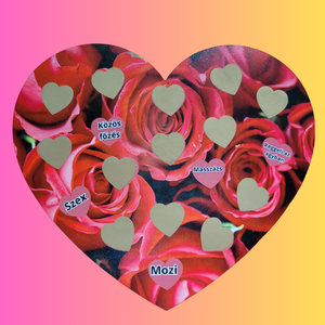 Rózsaszív szerelmi sorsjegy - Meska.hu