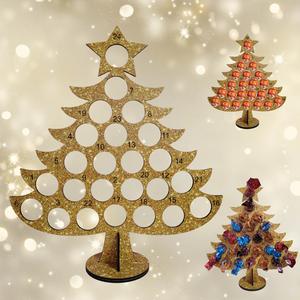 Fenyőfás csokis adventi kalendárium , Karácsony, Adventi díszek, Adventi naptár, Famegmunkálás, Mindenmás, MESKA