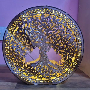 Életfa led lámpa , Otthon & Életmód, Lámpa, Asztali lámpa, Famegmunkálás, MESKA