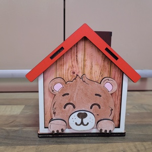 Macis fa persely  - otthon & életmód - dekoráció - asztal és polc dekoráció - persely - Meska.hu