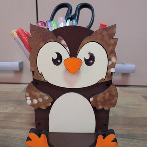 Állatkás Asztali Rendező bagoly 3 az 1-ben - otthon & életmód - papír, írószer - ceruza & toll - Meska.hu