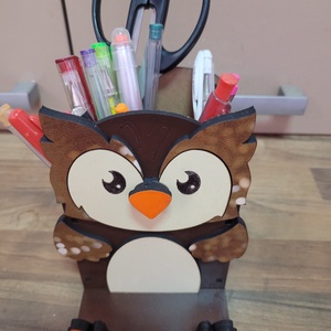 Állatkás Asztali Rendező bagoly 3 az 1-ben - otthon & életmód - papír, írószer - ceruza & toll - Meska.hu