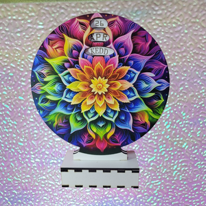 Öröknaptár mandala mintával , Otthon & Életmód, Dekoráció, Fali és függő dekoráció, Falinaptár & Öröknaptár, Famegmunkálás, Soha többé nem kell naptárat cserélni!  Ez a 23 cm magas, fából készült öröknaptár személyre szabha..., MESKA