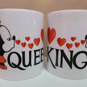 Páros bögre King-queen  - otthon & életmód - konyhafelszerelés, tálalás - tálalás - bögre & csésze - Meska.hu
