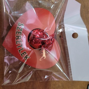 Sziv csokival  - otthon & életmód - papír, írószer - ajándékozás kellékei - ajándékkísérő - Meska.hu