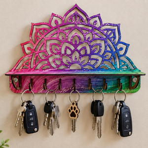 Mandala mintás fali kulcstartó  - Meska.hu