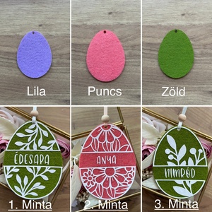 Névre szóló húsvéti tojás (zöld) - otthon & életmód - dekoráció - fali és függő dekoráció - falra akasztható dekor - Meska.hu