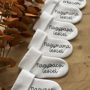 Baba bejelentő zokni (V.) - baba - mama - babaemlékek - bababejelentők - Meska.hu