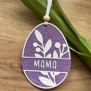 Névre szóló húsvéti tojás (lila), Otthon & Életmód, Dekoráció, Fali és függő dekoráció, Falra akasztható dekor, Mindenmás, MESKA