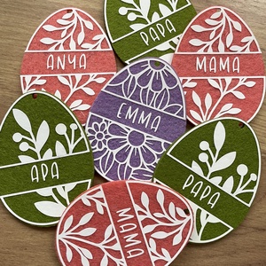 Névre szóló húsvéti tojás (lila) - otthon & életmód - dekoráció - fali és függő dekoráció - falra akasztható dekor - Meska.hu