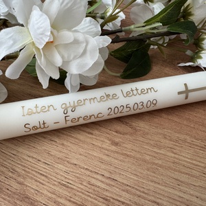 Gyertya keresztelőre - Meska.hu