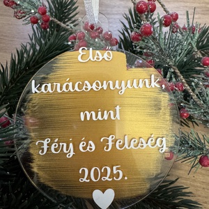 Első karácsonyunk dísz, Karácsony, Karácsonyi lakásdekoráció, Karácsonyfadíszek, Mindenmás, MESKA