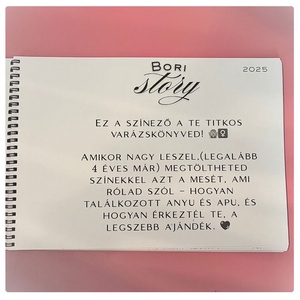 AKCIÓ- 2 db! Egyedi családi színezők és emlékkönyvek  személyes pillanatokból, szeretettel nektek AKCIÓS 2 db egyben! - otthon & életmód - papír, írószer - színező - Meska.hu