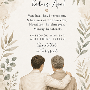 Személyre szabható szülőköszöntő emlékkép - esküvő - emlék & ajándék - szülőköszöntő ajándék - Meska.hu